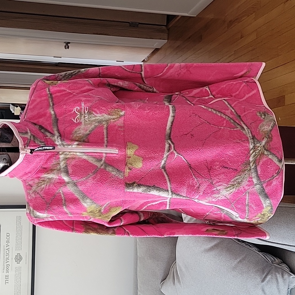 Realtree Fleece Jacket Medium Pink Camo